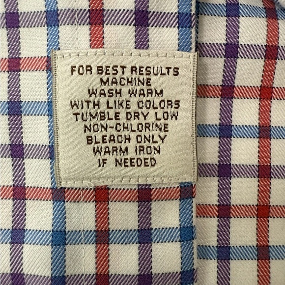 Peter Millar Red and Blue Casual Button Down Shirt - Picture 5 of 8